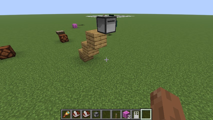 Byte in Minecraft after building stairs